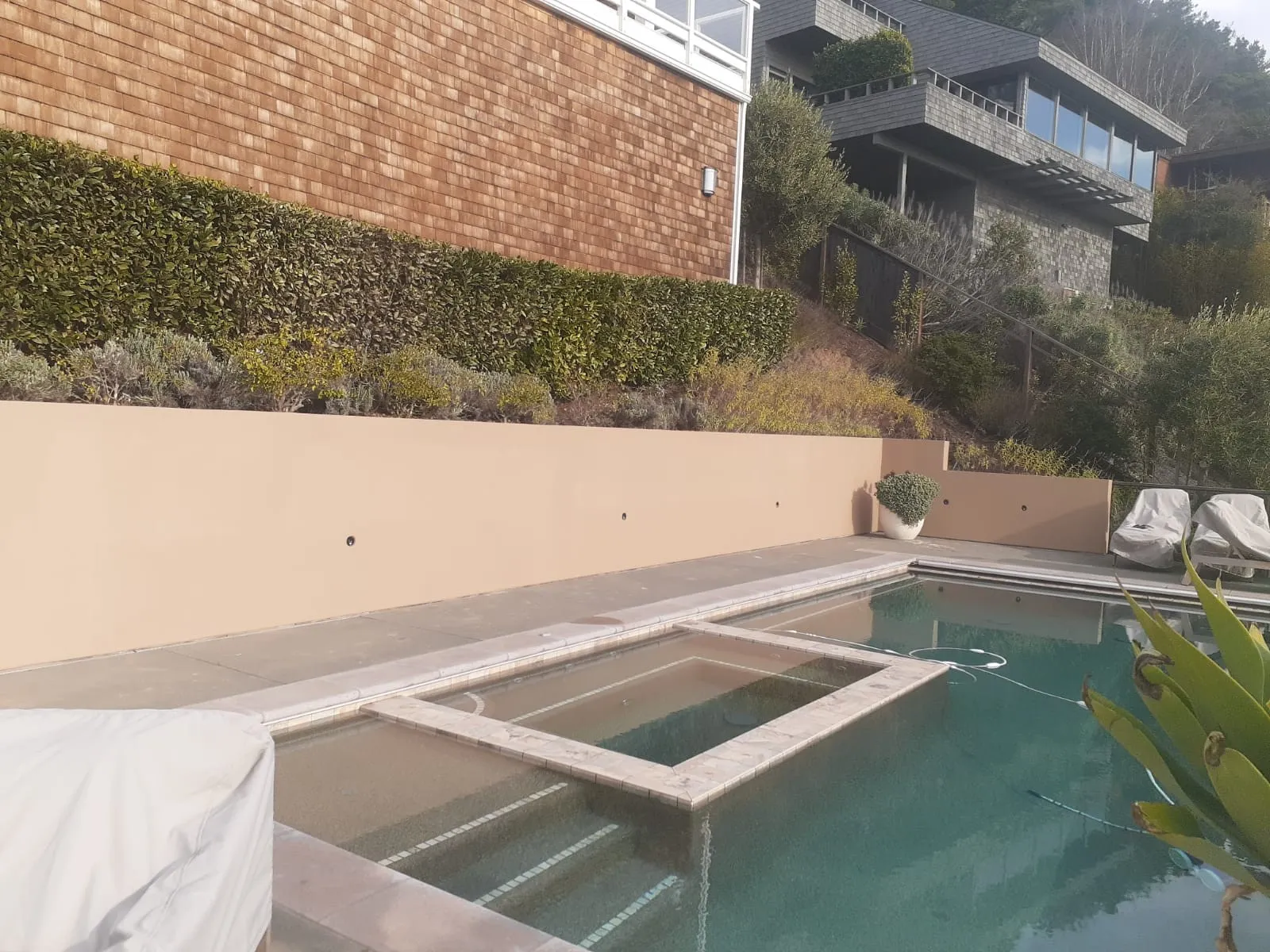 One Stop Plastering retaining wall and hardscape work.
