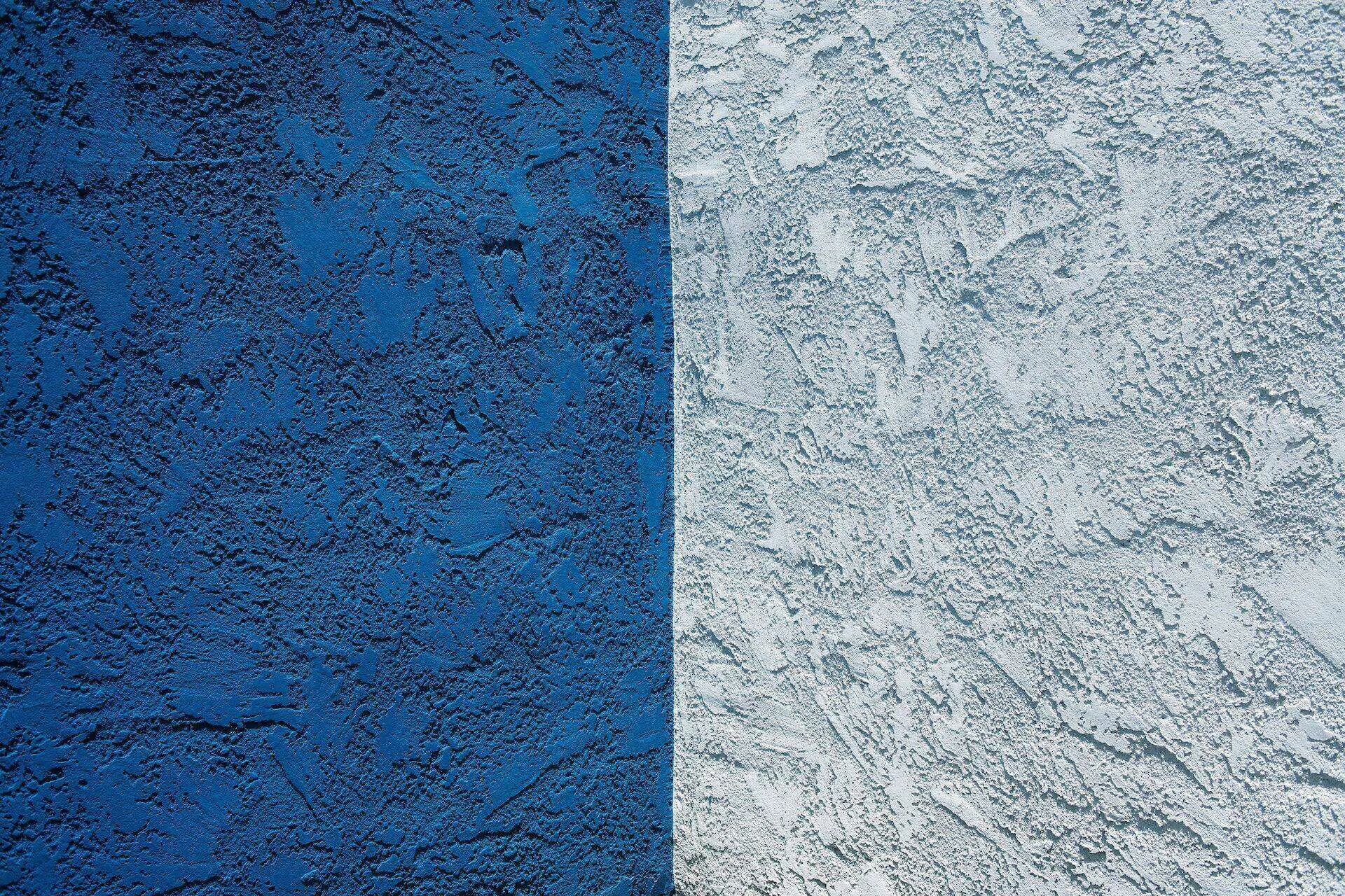 Textured stucco wall with blue and light gray color sections. — Berkeley area