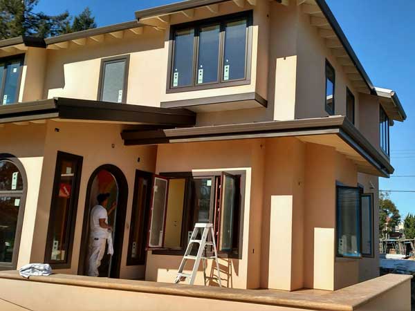 Brown House Residential Stucco Plaster